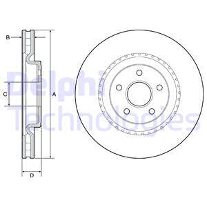 DELPHI гальмівний диск BG9213C BREMBO 09.N246.21 - 2