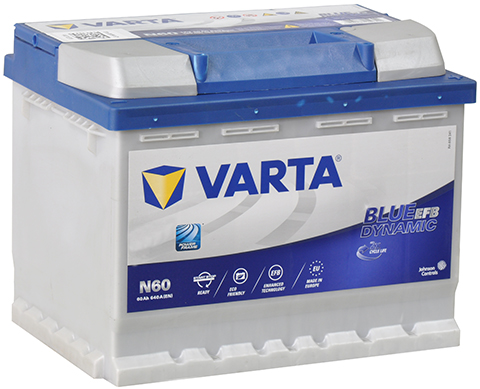 Акумулятор VARTA EFB START-STOP 60Ah 640a P+ - 5