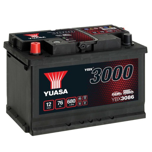Akumulator Yuasa 12V 76Ah 680A L+ YBX3086 - 1