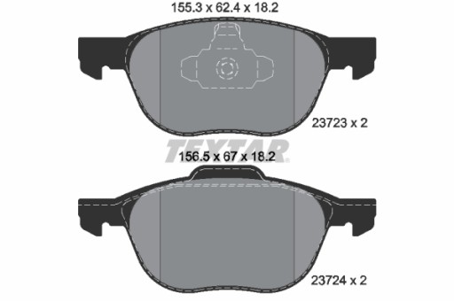 TEXTAR TARCZE KLOCKI PRZÓD+TYŁ FORD C-MAX FOCUS II - 13