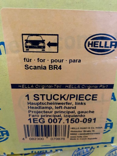 Комплект фар Hella Scania 4 Оригинал! L + P - 16