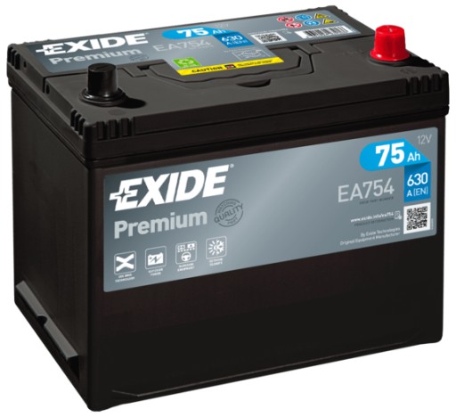 Батарея EXIDE PREMIUM P + 75AH / 630a EA754 - 2