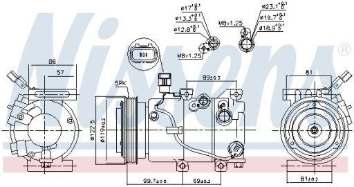 NISSENS Kompresor klimatyzacji HYUNDAI I30 12-, HY - 7