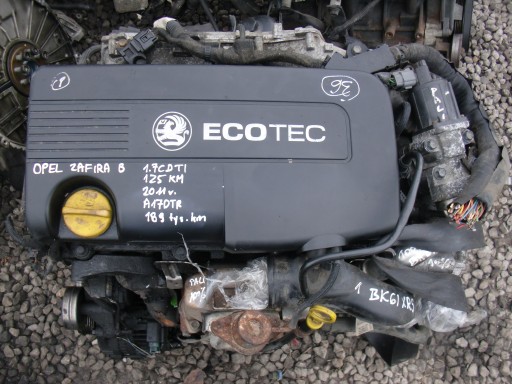 Двигун в зборі Opel Zafira B 1.7 CDTI 125km a17dtr 2011 189km, к. с. - 1