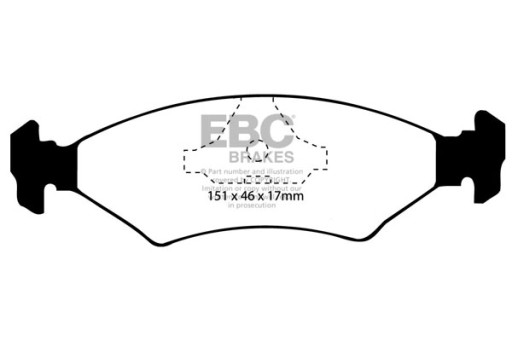 Спортивні колодки EBC Yellow DP4415R-спереду / ззаду - 2