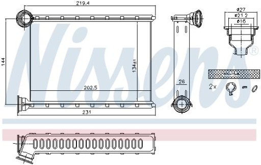 NISSENS обогреватель OPEL MERIVA B 10 - - 2