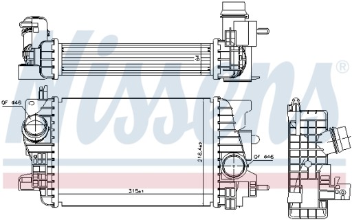 Інтеркулер NISSENS для OPEL MERIVA B 1.6 1.7 - 2