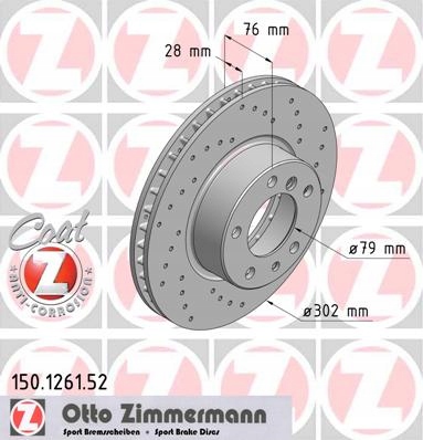 Tarcze ZIMMERMANN SPORT Przód - BMW 5 E34 302mm - 2