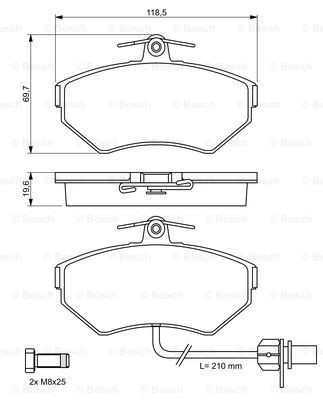 TARCZE KLOCKI PRZÓD BOSCH AUDI A4 B7 1.9 - 2