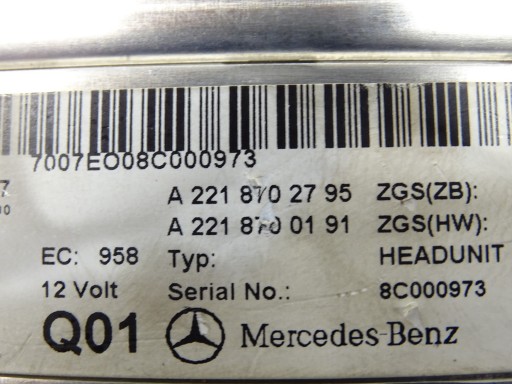 CD-чейнджер Mercedes W216 W221 A2218702795 - 6