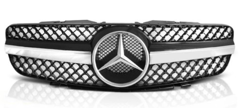 Гриль MERCEDES SL R230 01-06 STYLE BLACK CHROME - 4