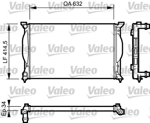 Valeo радіатор двигуна AUDI A4 1,6-2,0 D 00 - - 2