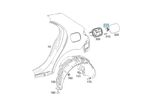 Привід кришки паливного бака A0008207703 MERCEDES - 2