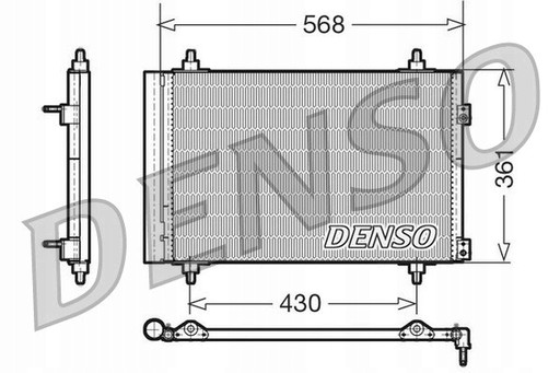 Конденсатор кондиціонера DENSO DCN07008 - 2