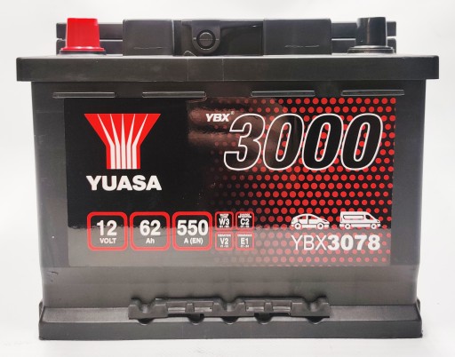 Akumulator Yuasa YBX 3078 12V 62Ah 550A L+ - 4