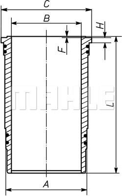 TULEJA CYLINDRA 227 WN 37 01 MAHLE - 2