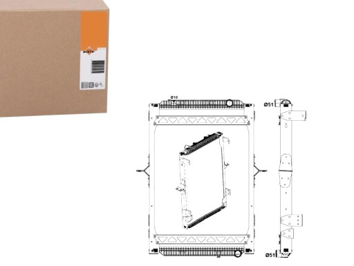 CHŁODNICA SILNIKA RVI PREMIUM 2 DXI11 10.05- NRF - 1