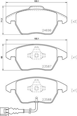 ТОРМОЗНЫЕ КОЛОДКИ BREMBO BRE P 85 146X - 2