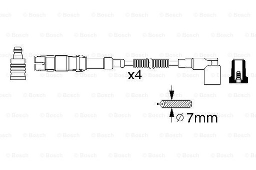 Przewody zapłonowe BOSCH 0 986 356 310 - 6