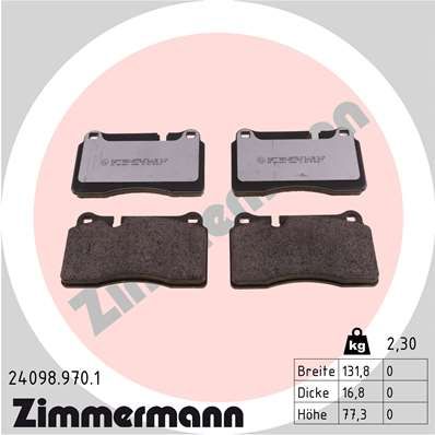 Klocki Ceramiczne ZIMMERMANN Audi A3 RS3 8P 03-12 - 2
