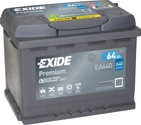 АКУМУЛЯТОР EXIDE PREMIUM P + 64AH / 640A EA640 / ЦІНА - 5