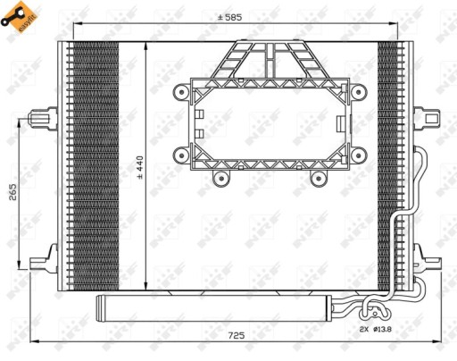 РАДІАТОР КОНДИЦІОНЕРА 350211 NRF - 2