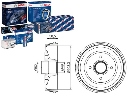 Bosch 0 986 477 206 Гальмівний барабан - 7