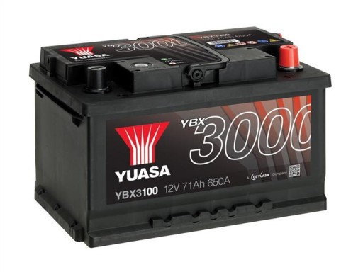 Акумулятор Yuasa YBX3000 SMF 12V 71AH 650A (EN) R+ - 1