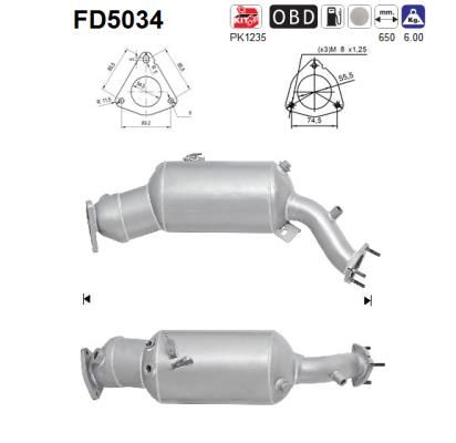 FILTR CZĄSTEK STAŁYCH FAP DPF FD5034 AS AUDI - 2