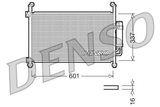 Радіатор кондиціонера Denso DCN40007 - 2