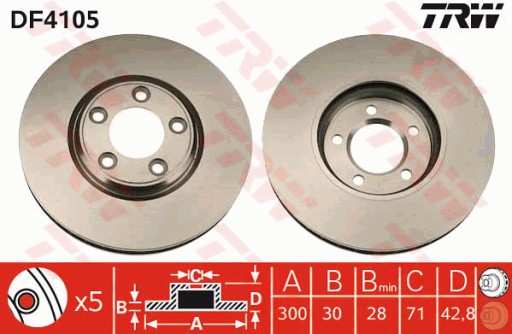 TARCZE HAMULCOWE FORD USA THUNDERBIRD 4.0 - 2