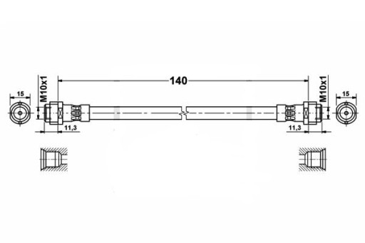 Przewody hamulcowe teflonowe w oplocie Audi A3 8L - 3