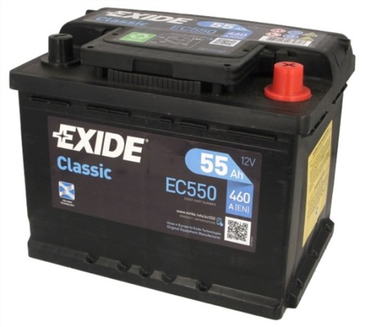 Акумулятор EXIDE CLASSIC 55AH 460A 55 Ah DOJ + WYM - 1