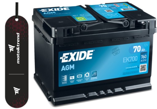 Акумулятор EXIDE EK700 - 4