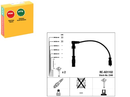 PRZEWODY ZAPŁONOWE NGK RC-AD1102 AUDI A4 VW PASSAT - 5