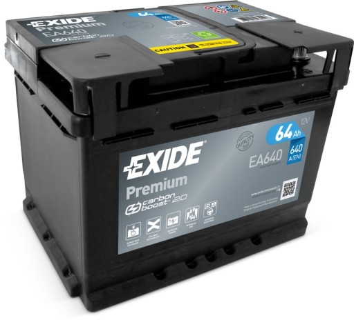 Акумулятор Exide Premium 12V 64ah 640A EA640 - 1