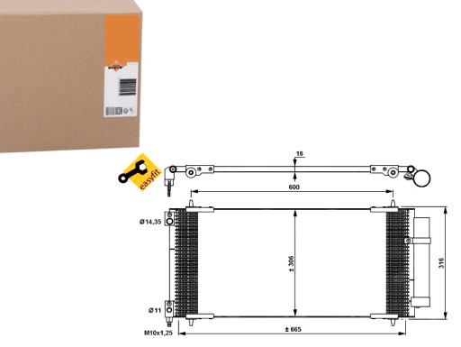 NRF конденсаторний радіатор кондиціонера E163393 6455E - 1