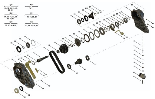 Комплект для ремонту редуктора ATC450 BMW X3 F25 xDrive - 2