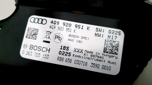 Годинник лічильника Audi A6 C7 ALLROAD 4G9920951K - 5