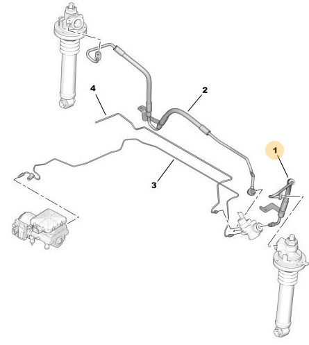 PRZEWÓD WĄŻ HYDRAULICZNY CITROEN C5 III X7 LEWY oe - 2