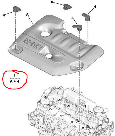POKRYWA SILNIKA PEUGEOT 3008 EXPERT 2.0 Blue HDI - 4