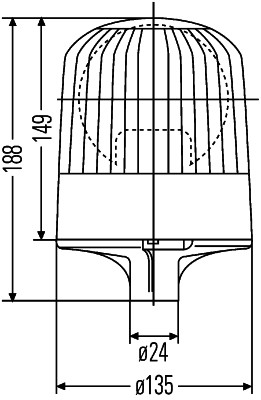 Lampa sygnalizacyjna 24V, h1, żółty - 3