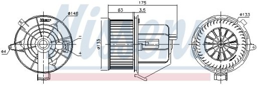 NISSENS вентилятор обігрівача CITROEN DS3 10- - 7