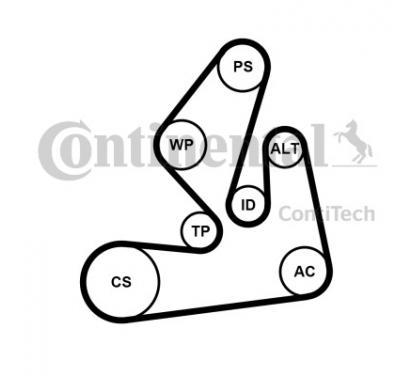 CONTITECH MICRO-V РЕМІНЬ КОМПЛЕКТ 7PK1970K1 - 1