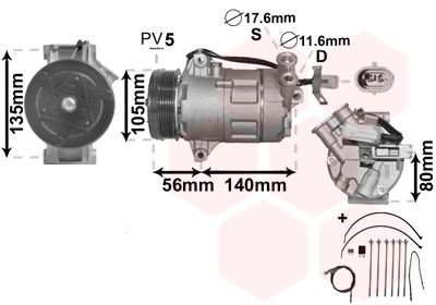 KOMPRESOR SPRĘŻARKA KLIMATYZACJI 3700K428 - 2