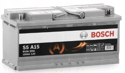 AKUMULATOR BOSCH S5 AGM 105AH 950A S5A15 - 1