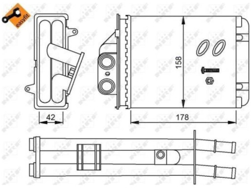 53641 NRF ОБІГРІВАЧ ABARTH FIAT 500 / 595 / 695 - 11