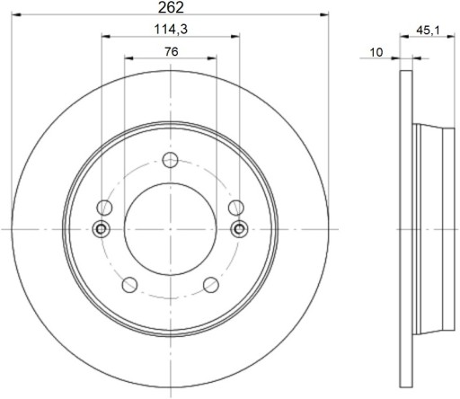 Диски MIKODA 1154 KIA PRO CEED JD 13R-задні 262 мм - 2