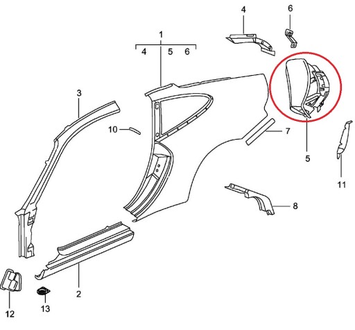 PORSCHE 911 996 TURBO 4S РАМКА ТРИМАЧ ЛАМПИ ЛІВИЙ - 1