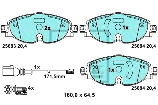 KLOCKI HAMULCOWE CERAMIC PRZÓD AUDI A3 12- - 4